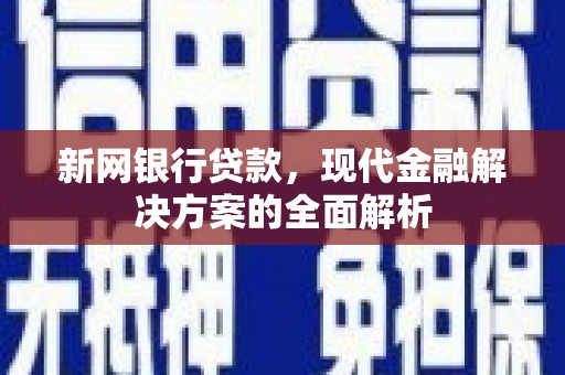 宝清新网银行贷款，现代金融解决方案的全面解析